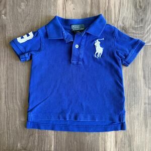 Polo Ralph Lauren Big Pony Shirt Boys Size 12 Months 12M Kids Polo Shirt Blue